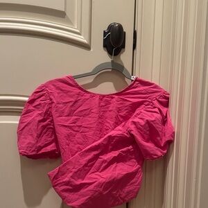 HYFVE Fuchsia Puff Sleeve Blouse